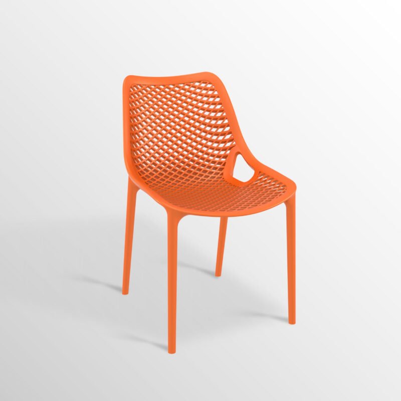 Silla Air de polipropileno color naranja para exterior