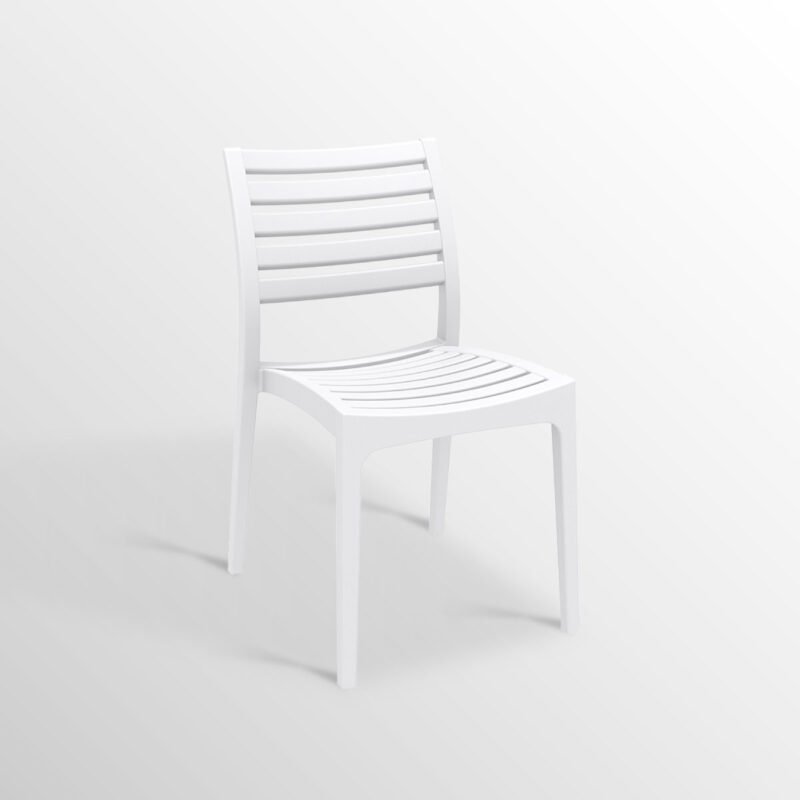 Silla Ares de polipropileno color blanco para exterior