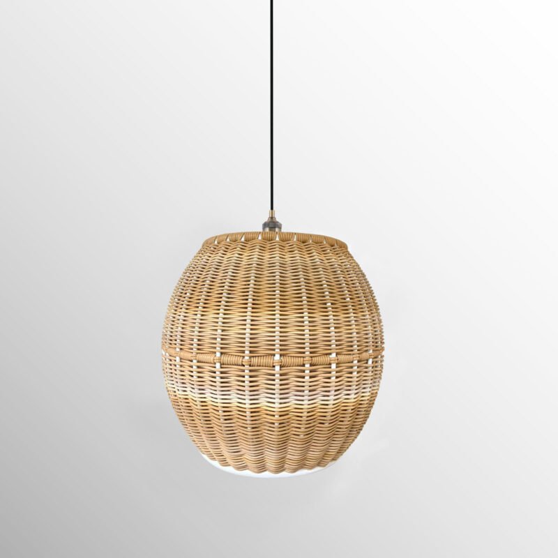 lampara canasta tejida woven lamps