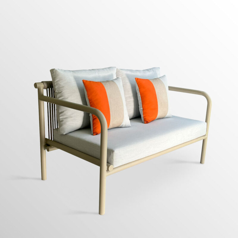 SOFA TORO LOVE SEAT ALUMINIO – ROPE RD – COJIN (Nueva colección)
