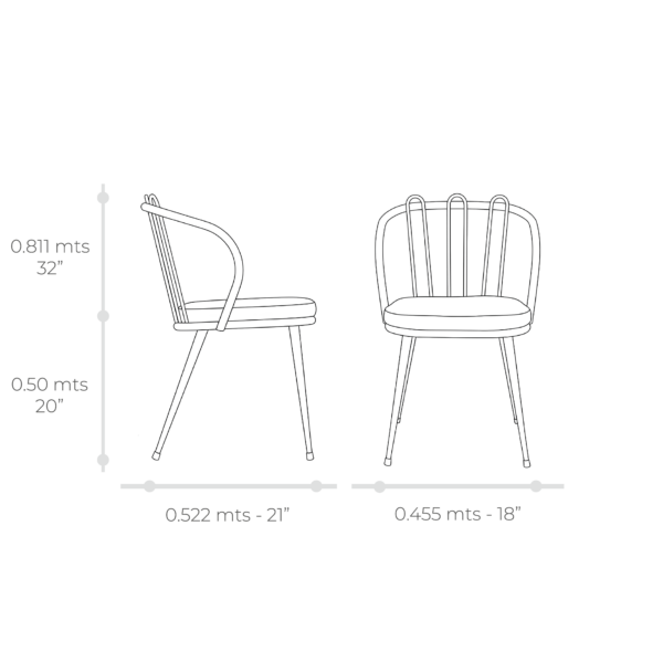 Esquema técnico de Silla Moa