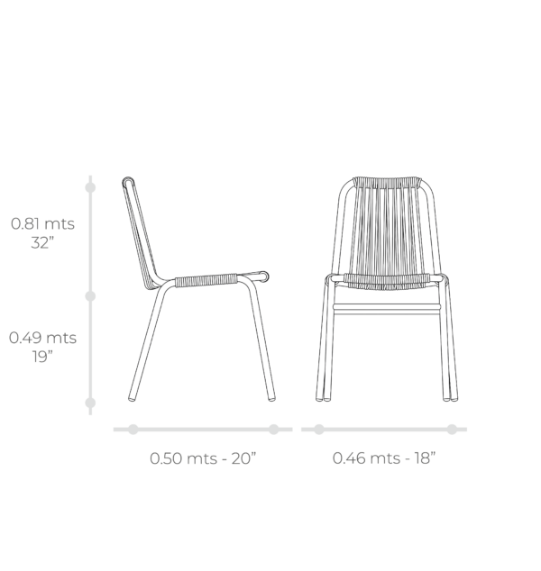 Esquema técnico de Silla Sparta